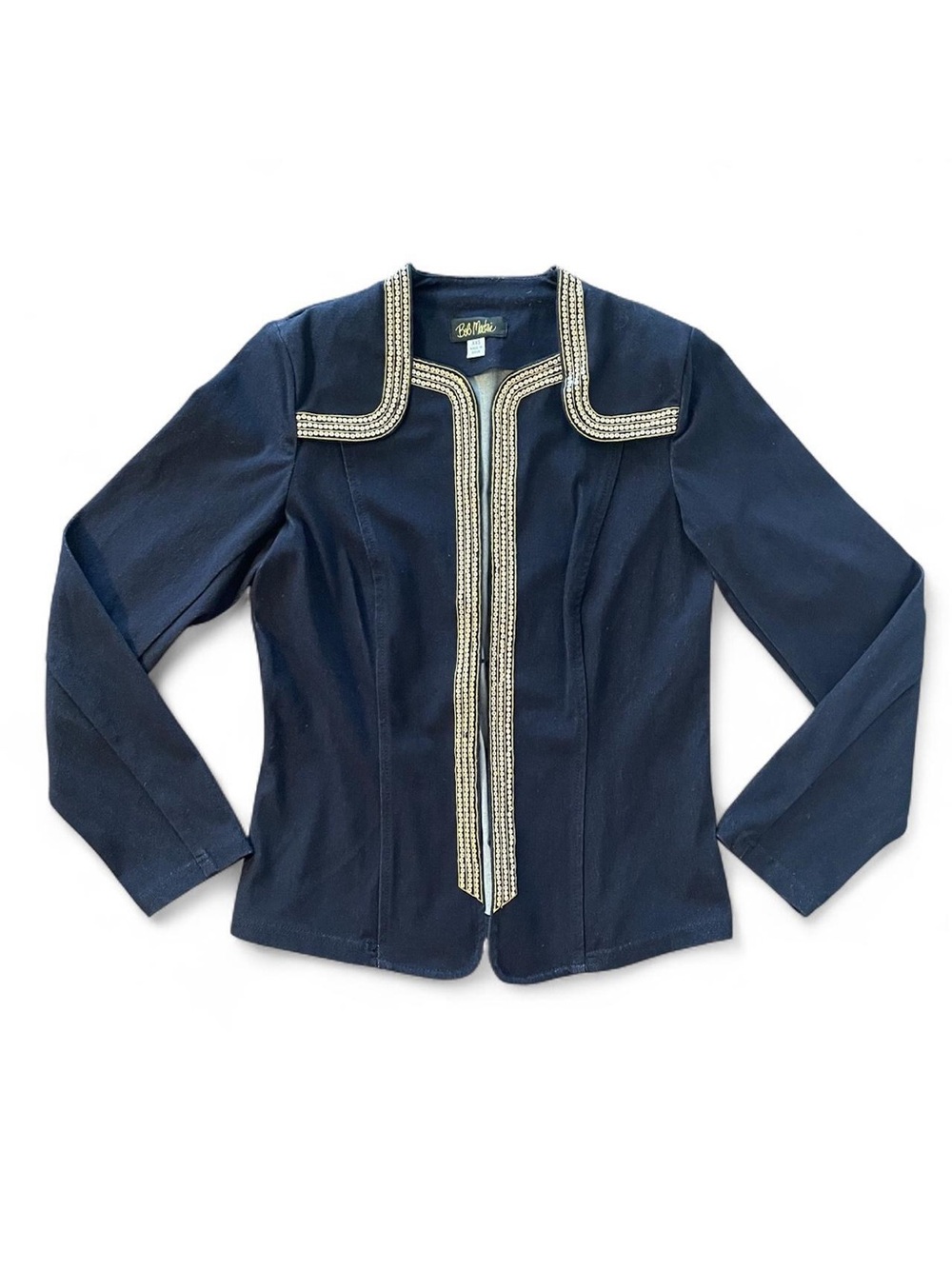 Bob Mackie Jacket in Navy with Gold Sequin Detailing